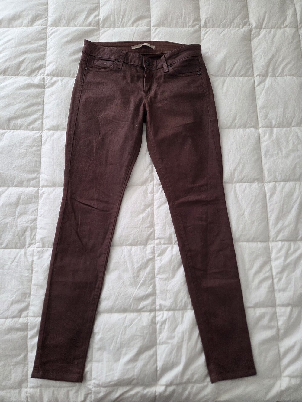 Vince Lola Stovepipe Skinny Jeans Vicuna Brown Stretch Denim Size 29